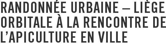 Randonnée urbaine – Liège Orbitale à la rencontre de l’apiculture en ville